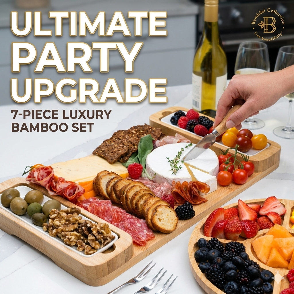 Amazon.com: Charcuterie Boards Gift Set - Large Bamboo Cheese